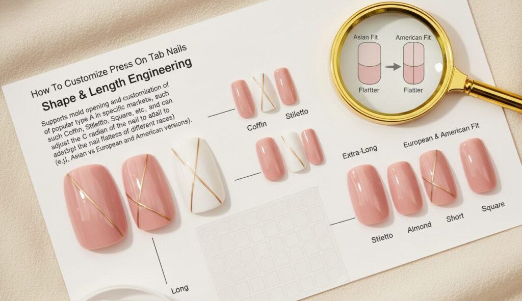 Nail art in various shapes