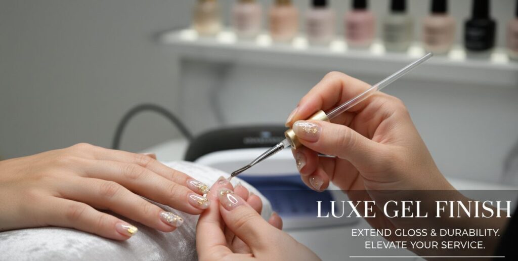 Applying nail polish